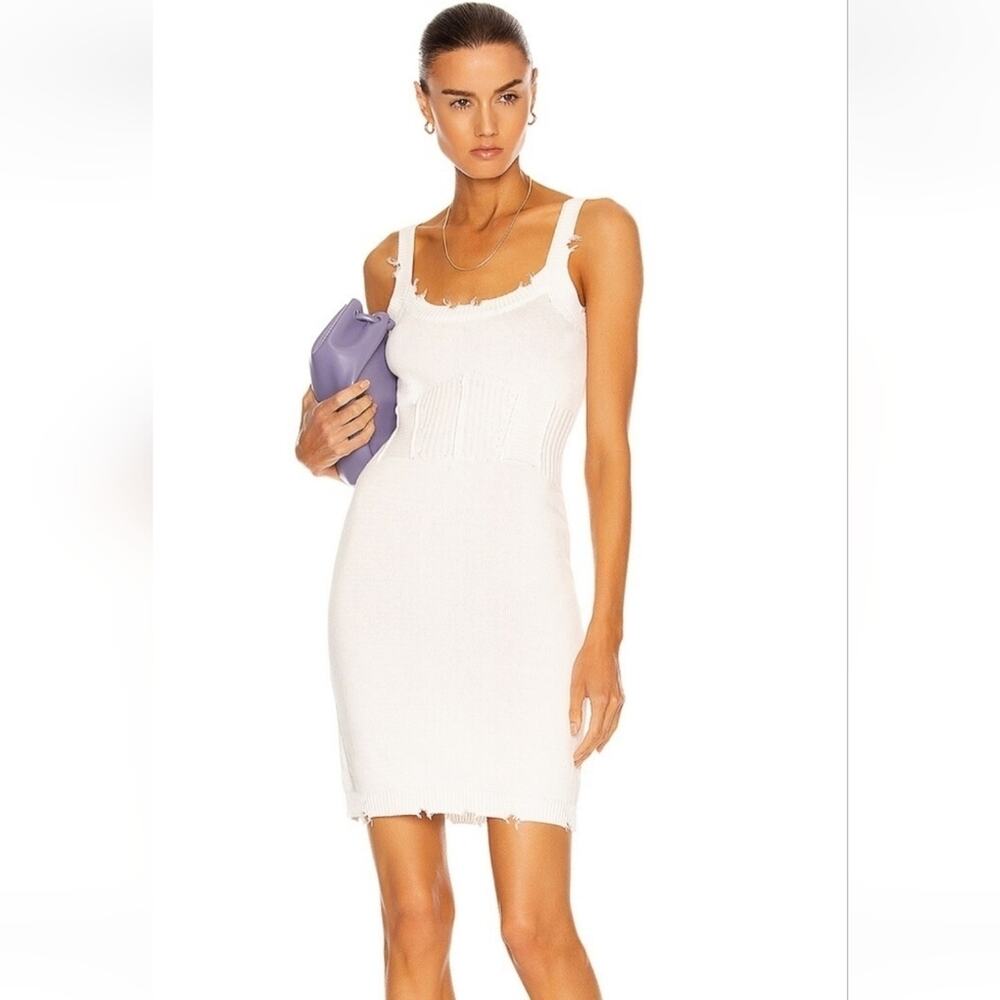 SER.O.YA Isla Dress in White Knit Size XS Sleeveless